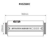 Sistema de aire Revolution Silenced V2 EC Vector 250 mm, 1787 m3/hr